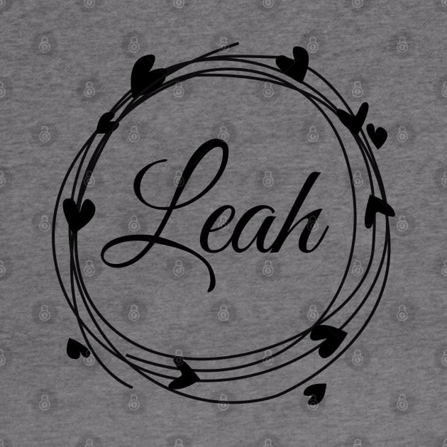 Leah name cute design by BrightLightArts